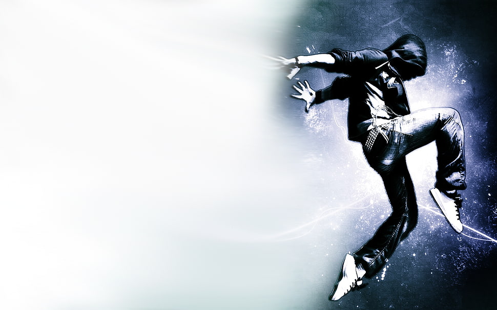 man wearing black jacket HD wallpaper