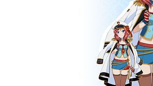 female anime character wearing sailor coat and hat wallpaper, Love Live!, Nishikino Maki