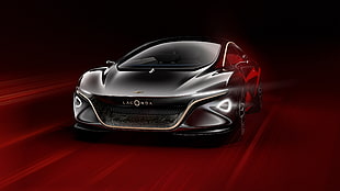black coupe concept car HD wallpaper
