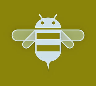 bee illustrtion, Android (operating system), honeycombs, yellow