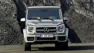 silver Mercedes-Benz vehicle, Mercedes G-Class, car, silver cars, vehicle
