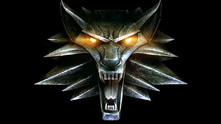 silver wolf emblem, video games, The Witcher