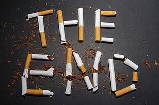 cigarette lot, The End, cigarettes