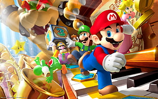 Super Mario digital wallpaper, Super Mario, Mario Party, Nintendo, bowser HD wallpaper