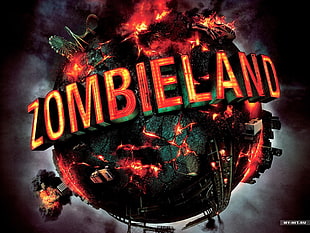 red and black Christmas wreath, Zombieland, movies, zombies, apocalyptic HD wallpaper