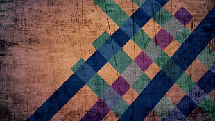 blue, green, and brown area rug, pattern