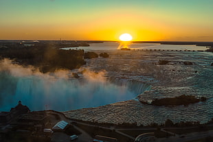 photograph of sunet HD wallpaper