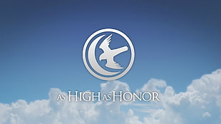 As High As Honor logo, Game of Thrones, House Arryn, sigils, clouds
