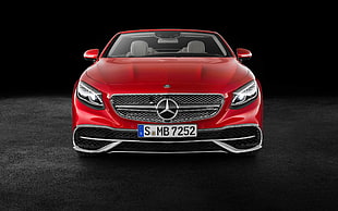 red Mercedes-Benz convertible coupe