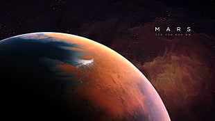 Mars digital wallpaper