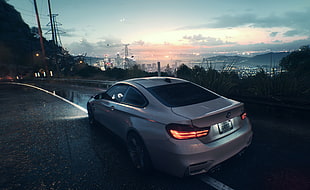silver BMW coupe, Need for Speed, car