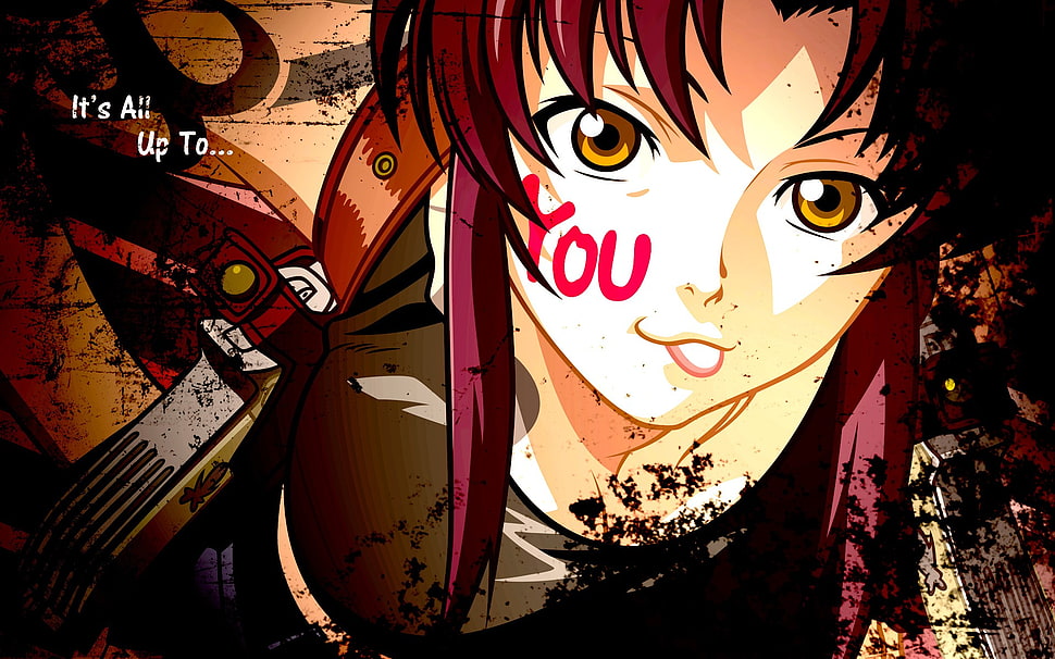 red haired female anime character, manga, Black Lagoon, Revy HD wallpaper