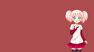 pink-haired female anime character, Yuru Yuri, Yoshikawa Chinatsu