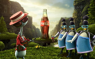 Coca-Cola illustration ad HD wallpaper