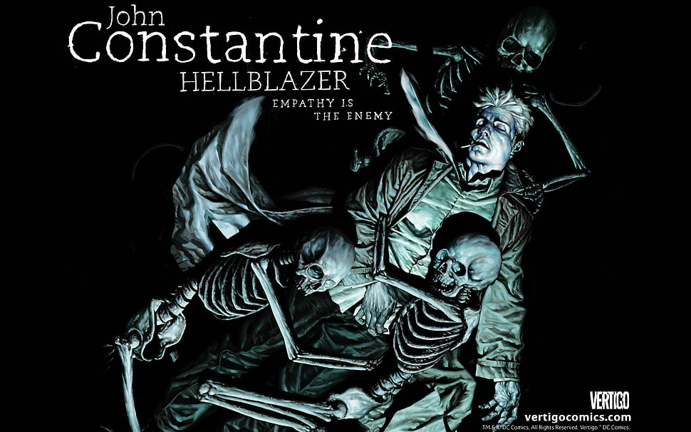 John Constantine wallpaper, Constantine, Hellblazer, comic art HD wallpaper