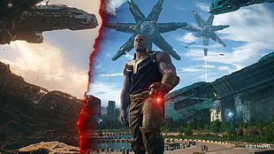 Thanos from Marvel Infinity War movie still screenshot, Thanos, Marvel Cinematic Universe, The Avengers, Avengers Infinity War