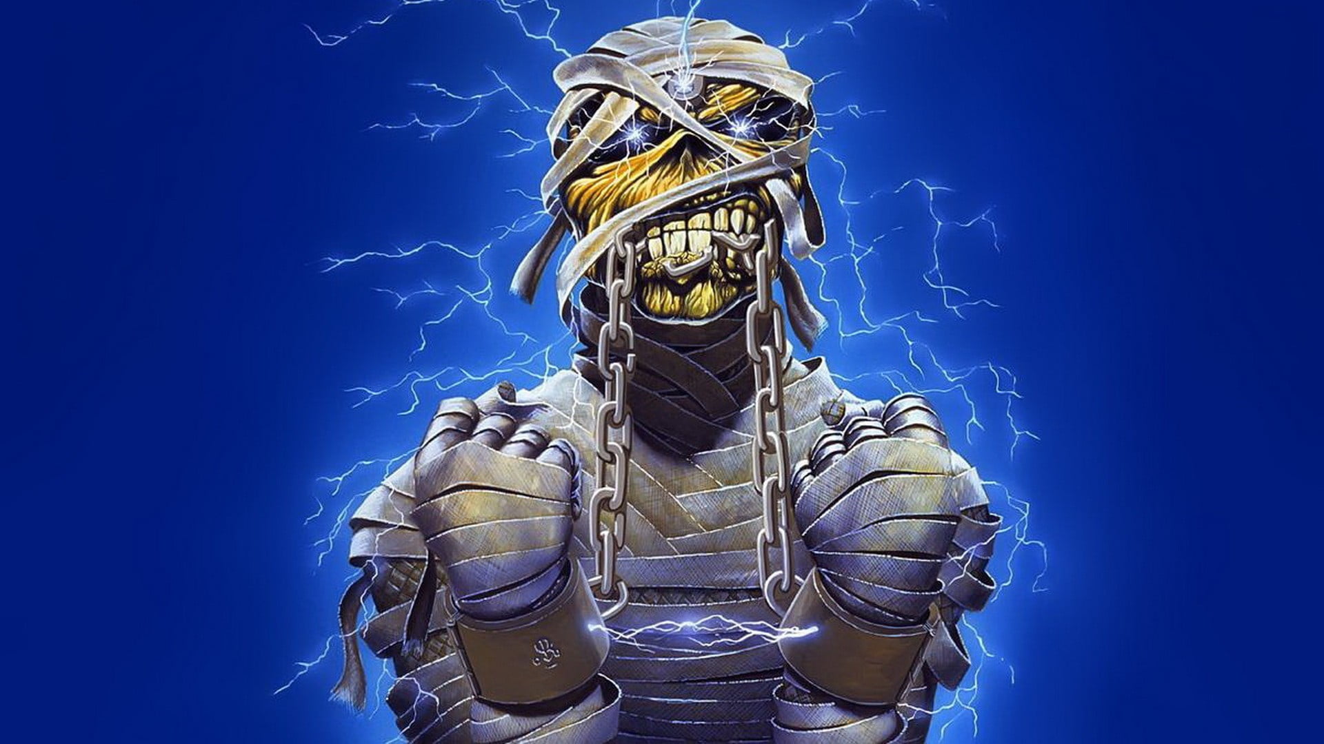 The Mummy illustration, Iron Maiden, mummy, Eddie