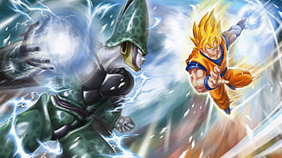 Son Goku and Cell HD wallpaper