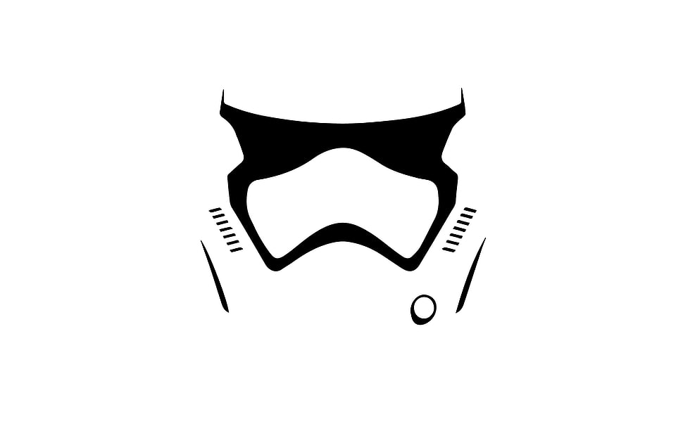 Star Wars Stormtrooper graphic wallpaper, Star Wars: The Force Awakens, Star Wars, stormtrooper, minimalism HD wallpaper