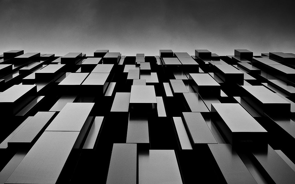 gray brick illustration HD wallpaper