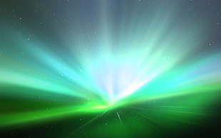 green and white light