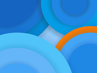 blue circles wallpaper, material style, Android L HD wallpaper