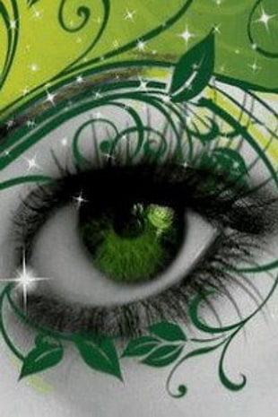 green iris HD wallpaper