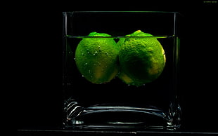 two green balls focus photo