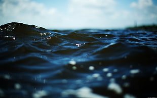 water, depth of field, nature, waves HD wallpaper