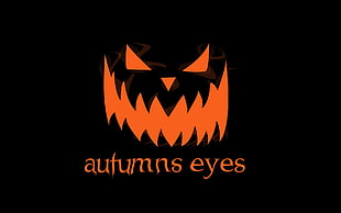 autumns eyes illustration, Halloween, minimalism, typography