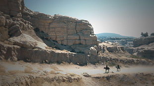 brown rock formation, Metal Gear, screen shot, video games