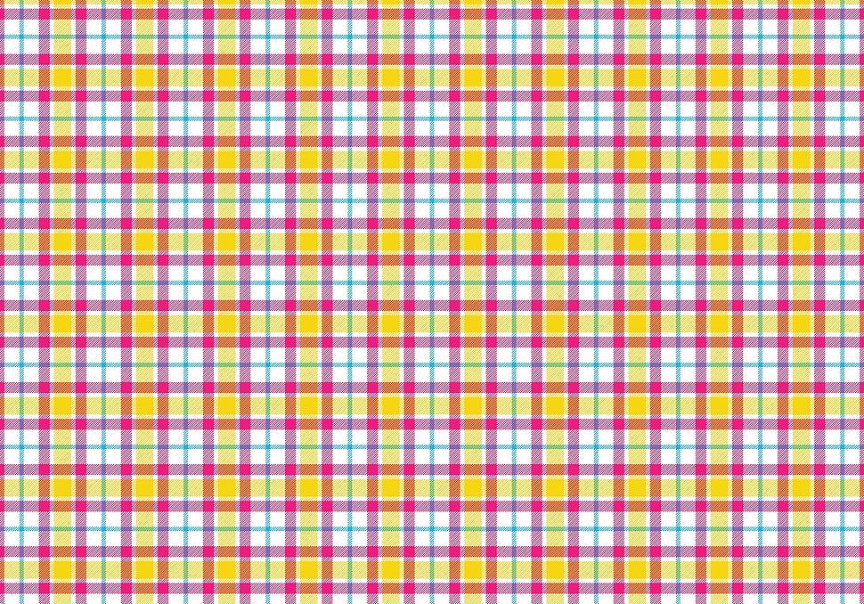 yellow, white, and red plaid textile HD wallpaper