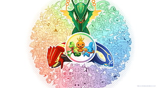 Pokemon character digital wallpaper, Pokémon, Rayquaza