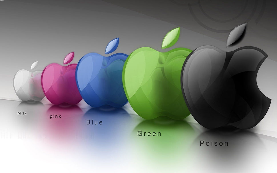 assorted color Apple logo HD wallpaper