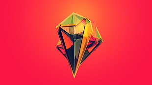 multicolored diamond illustration HD wallpaper