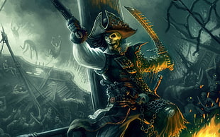 dead pirate digital wallpaper, pirates, Kraken, epica HD wallpaper