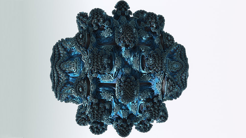 blue and black wallpaper, abstract, digital art HD wallpaper