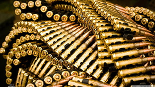 gold bullet lot, ammunition, water drops