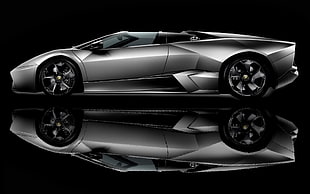 gray and black convertible coupe, car, Lamborghini Reventon, Lamborghini Reventon Roadster HD wallpaper