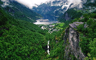 tree and mountain wallpaper, nature, Norway, Geiranger