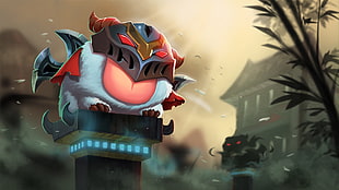 white game character illustration, League of Legends, Poro, Zed, Appa