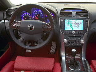 showing car interior with dashboard lights on and car stereo on HD wallpaper