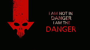 Danger text, Breaking Bad, typography, minimalism, skull HD wallpaper