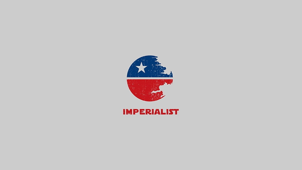 Imperialist logo, Star Wars, minimalism, artwork, humor HD wallpaper