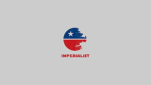 Imperialist logo, Star Wars, minimalism, artwork, humor