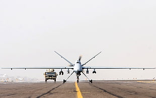 white airplane, airplane, UAVs