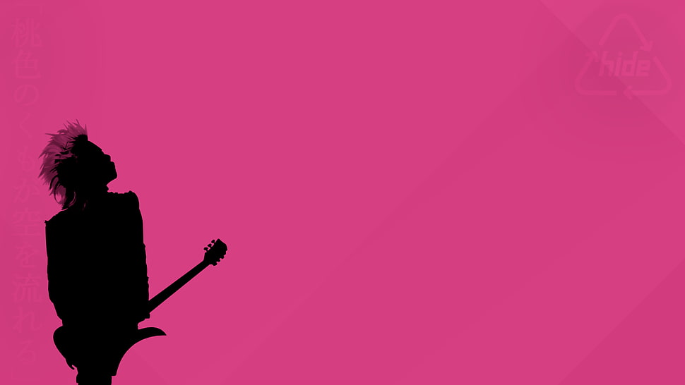 black and red corded device, hide (musician), pink, minimalism HD wallpaper