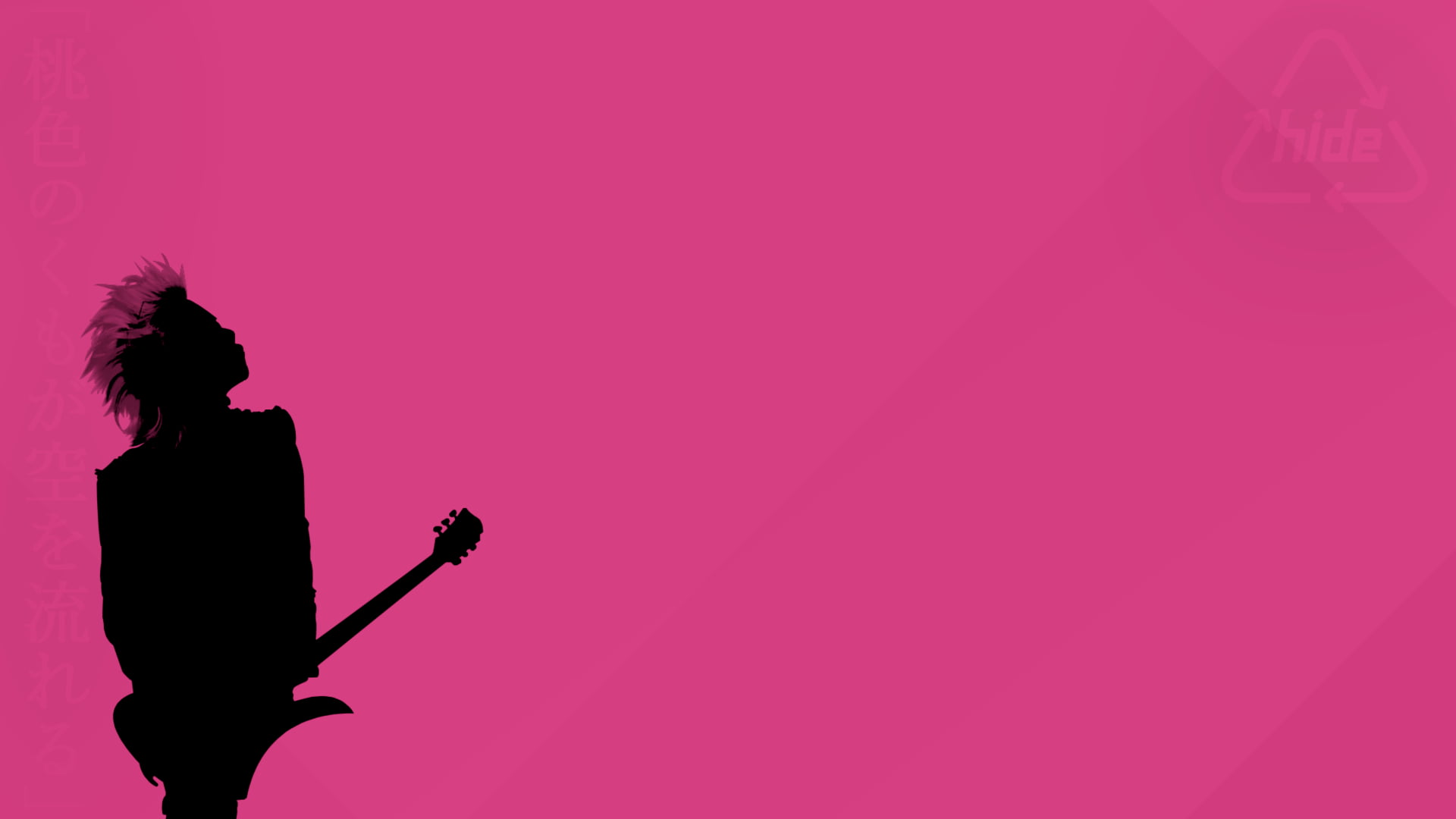 black and red corded device, hide (musician), pink, minimalism
