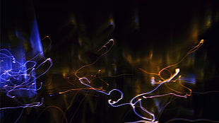 orange and purple LED lights