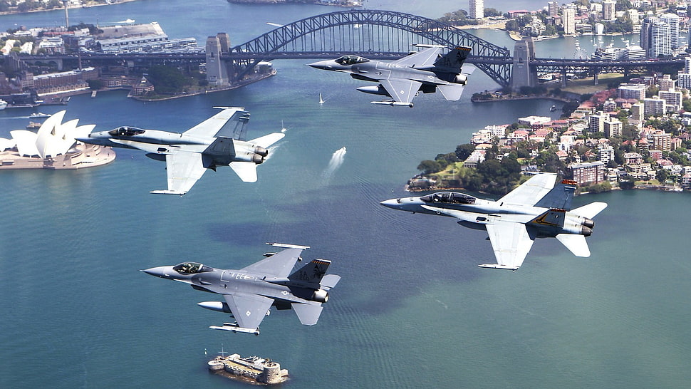 four gray military aircrafts, military, aircraft, military aircraft, airplane HD wallpaper